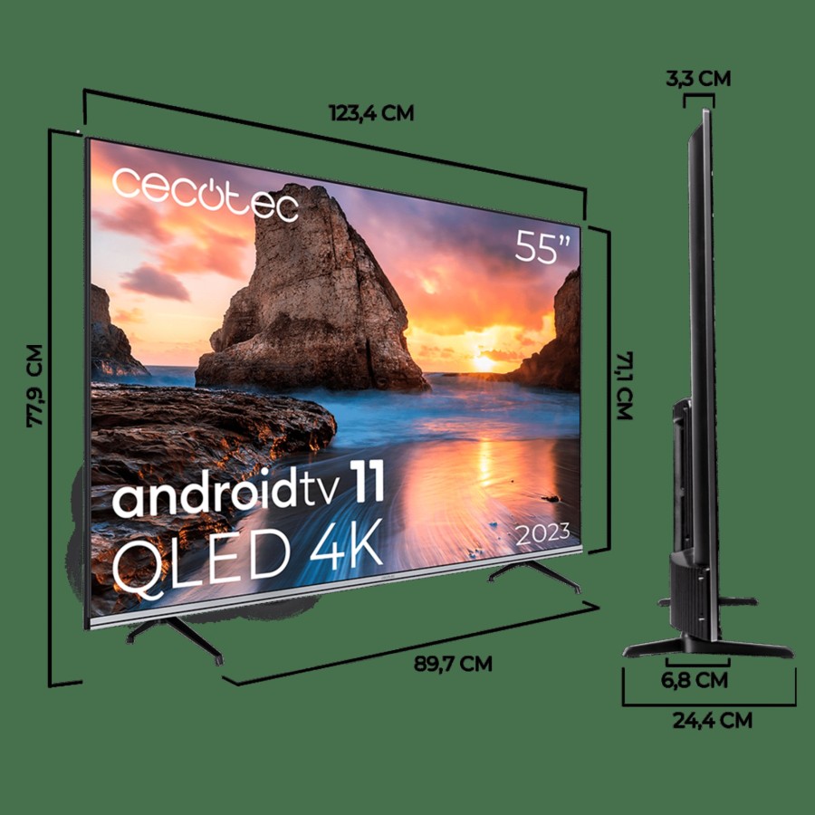 Televisores / Smart Tv | Cecotec Tv Cecotec V1 Series Vqu10055 Television Qled 55" Smart Tv Cecotec