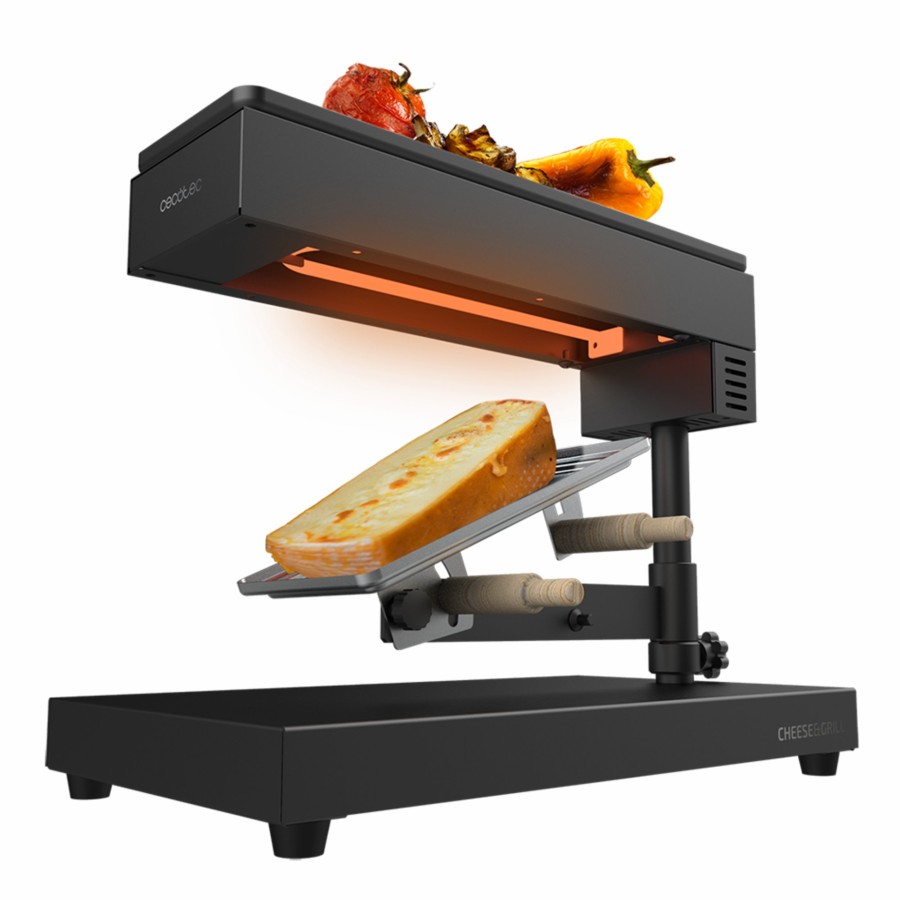 Planchas De Cocina | Cecotec Chesse&Grill 6000 Black Raclette Para Queso Cecotec