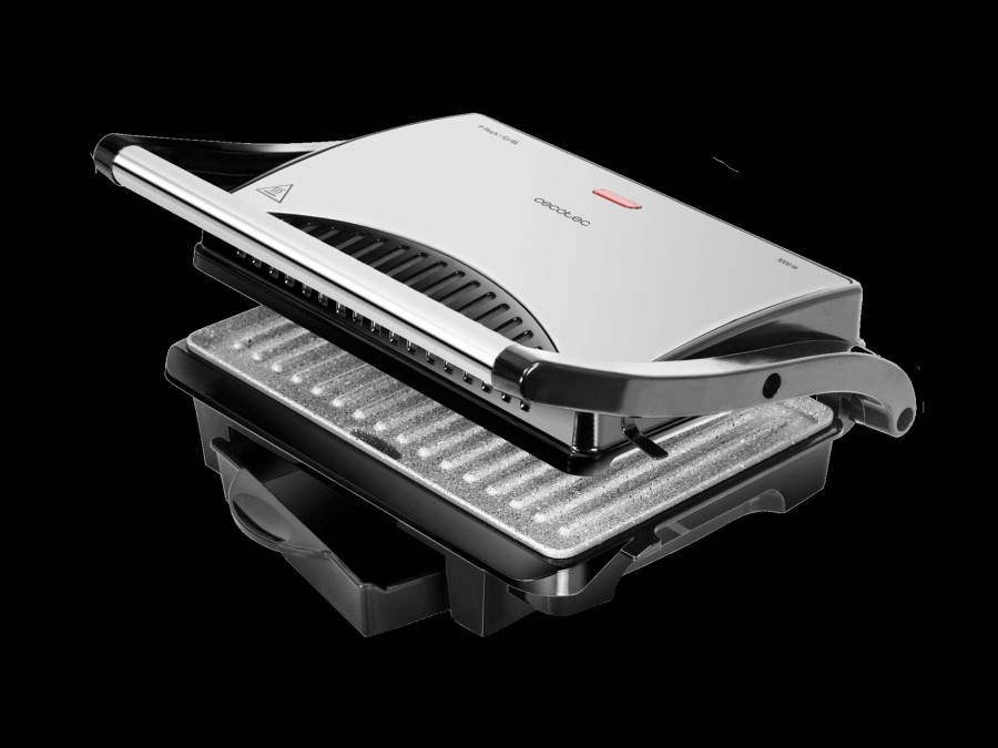 Planchas De Cocina | Cecotec Rock'Ngrill 1000 W Panini Grill, Parrilla Electrica, Plancha Y Sandwichera. Cecotec