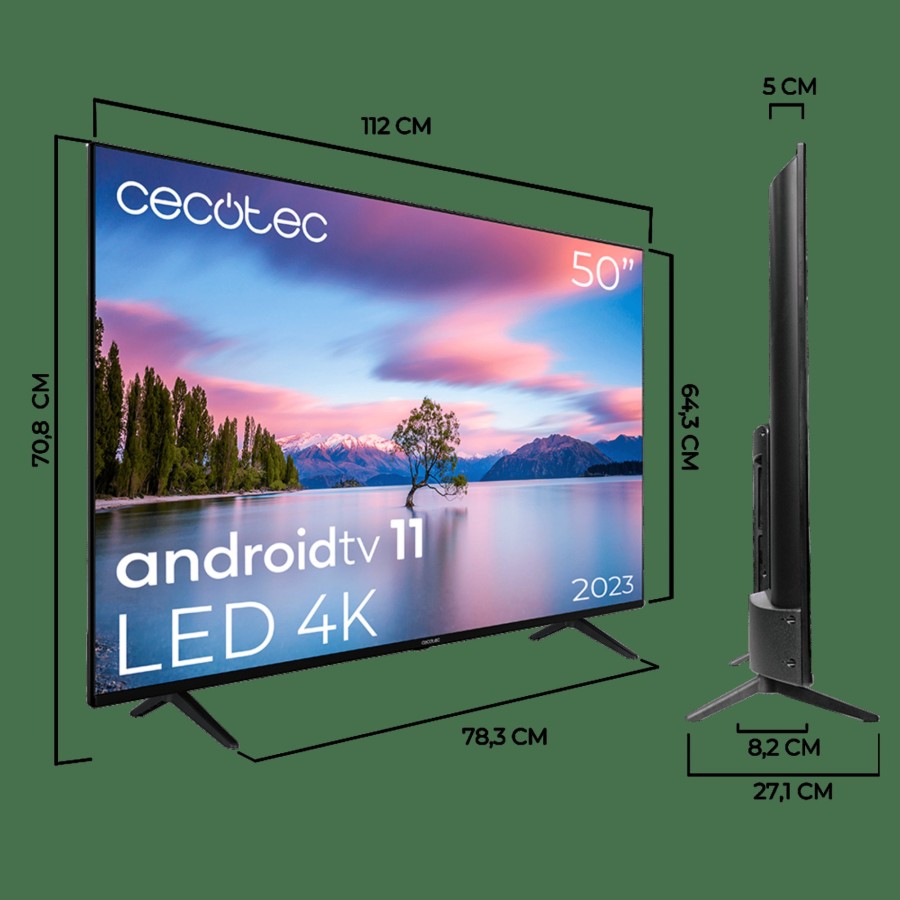 Televisores / Smart Tv | Cecotec Tv Cecotec A1 Series Alu10050 Television Led 50" Smart Tv Cecotec