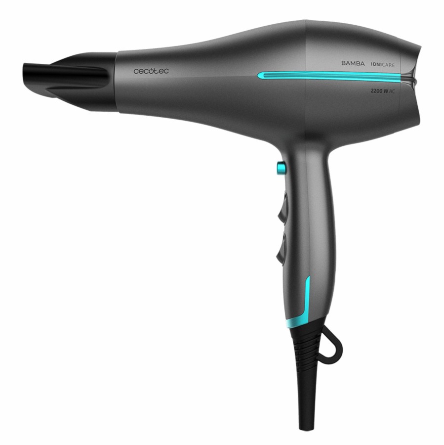 Secadores De Pelo | Cecotec Ionicare 5300 Maxi Aura Black Secador Ionico De Pelo Ac Con Difusor Cecotec