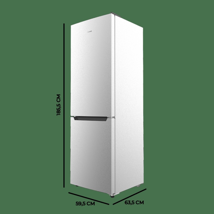 Frigorificos | Cecotec Bolero Coolmarket 322 Inox E Frigorifico Combi Con Nevera Y Congelador Cecotec