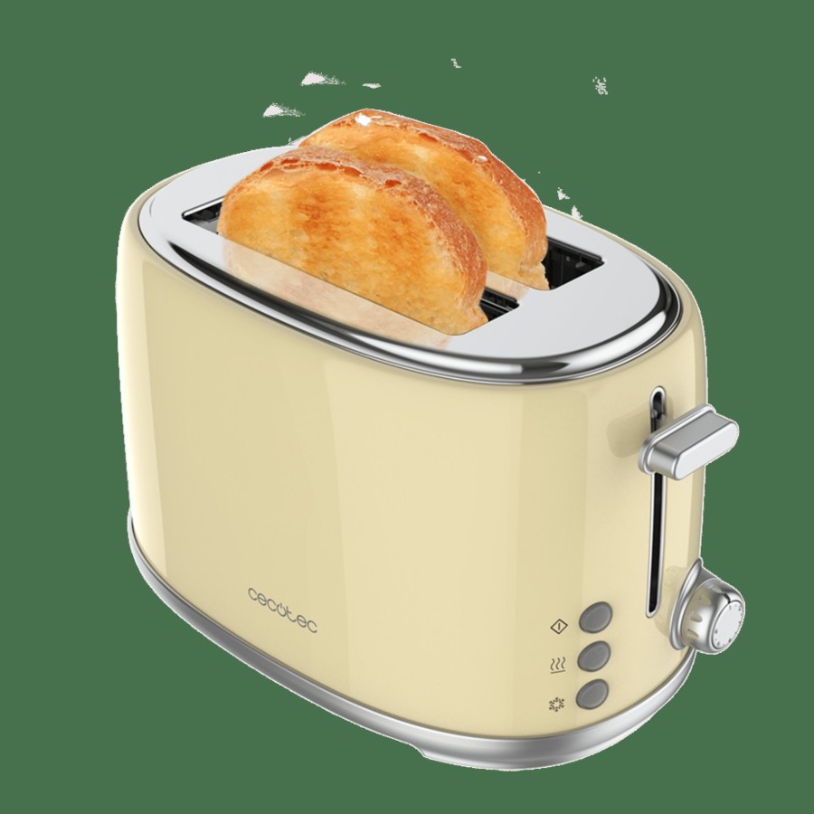 Tostadoras | Cecotec Toast&Taste 1000 Retro Double Beige Tostador Vertical Cecotec