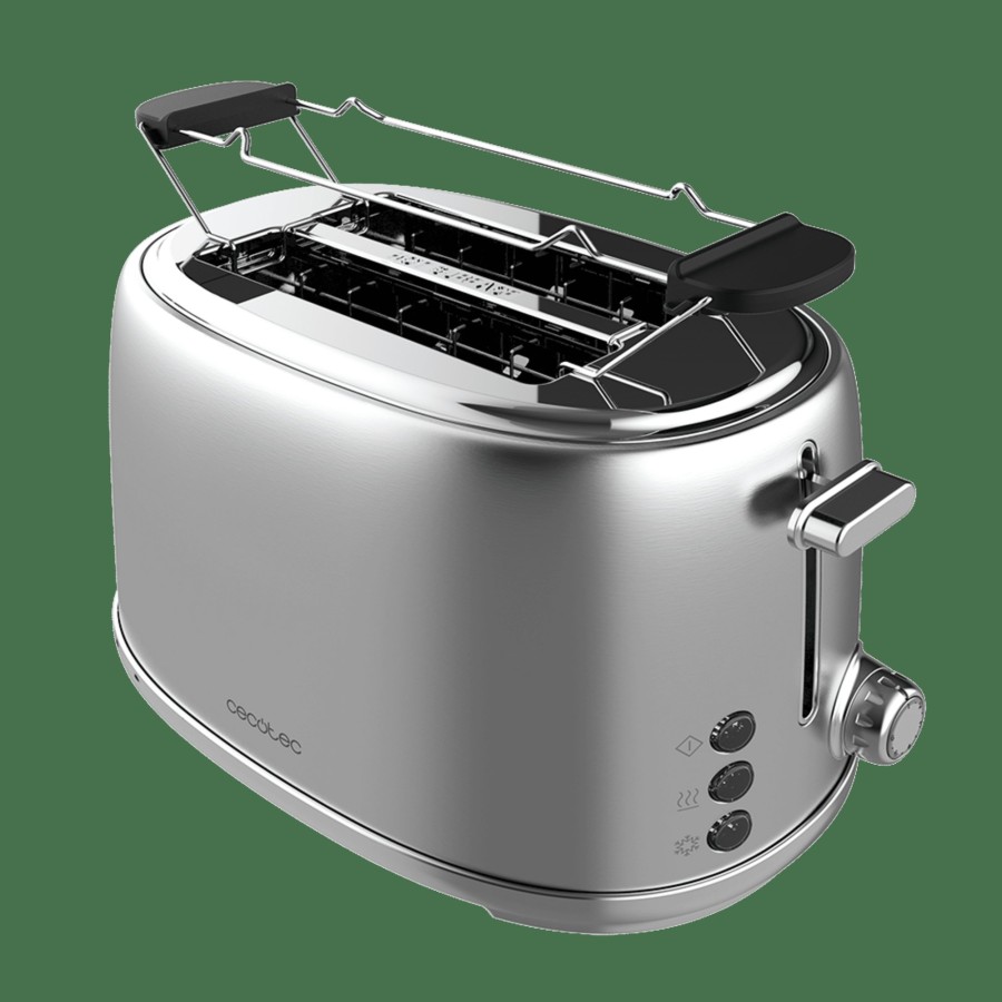 Tostadoras | Cecotec Toast&Taste 1000 Retro Double Inox Tostadora Cecotec