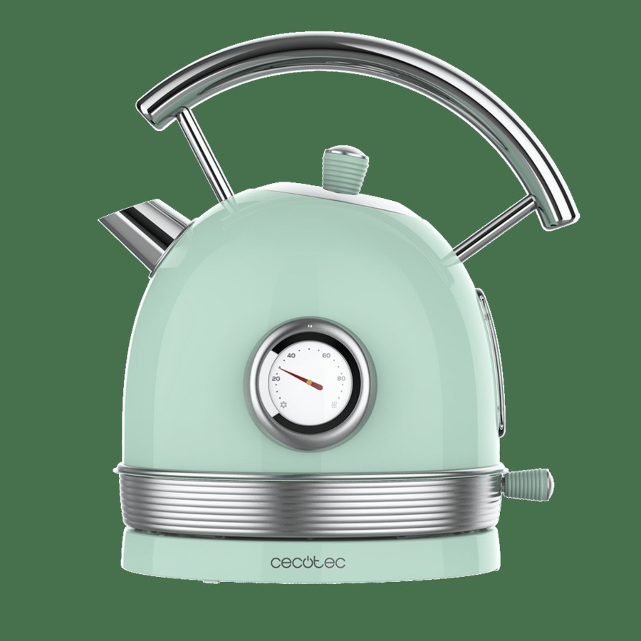 Hervidores | Cecotec Thermosense 420 Vintage Light Green Hervidor De Agua Cecotec