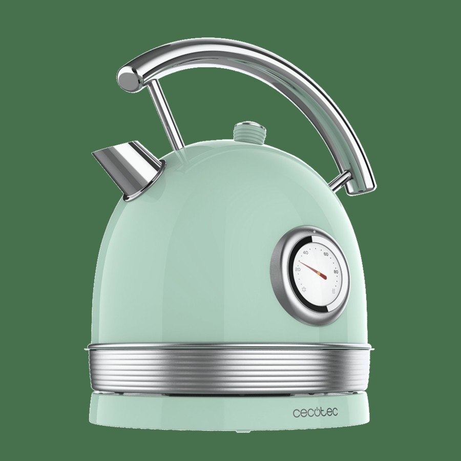 Hervidores | Cecotec Thermosense 420 Vintage Light Green Hervidor De Agua Cecotec