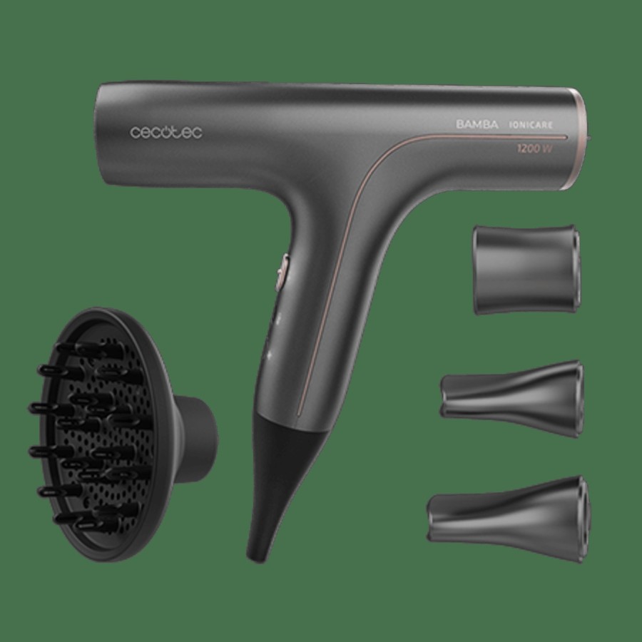 Secadores De Pelo | Cecotec Bamba Ionicare 6000 Rockstar Soft Pro Secador Con Motor Digital Con Iones Reales, Extreme Protect Y Funcion Autolimpieza Cecotec