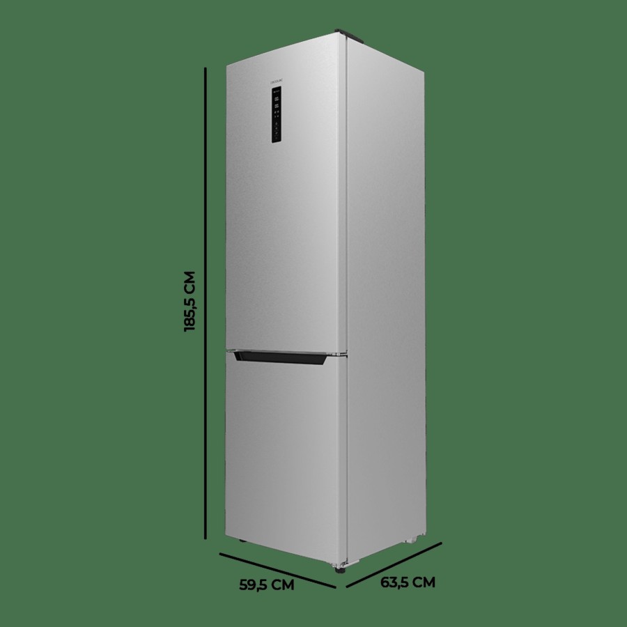 Frigorificos | Cecotec Bolero Coolmarket Combi 322 Inox D Frigorifico Combi Con Nevera Y Congelador Cecotec