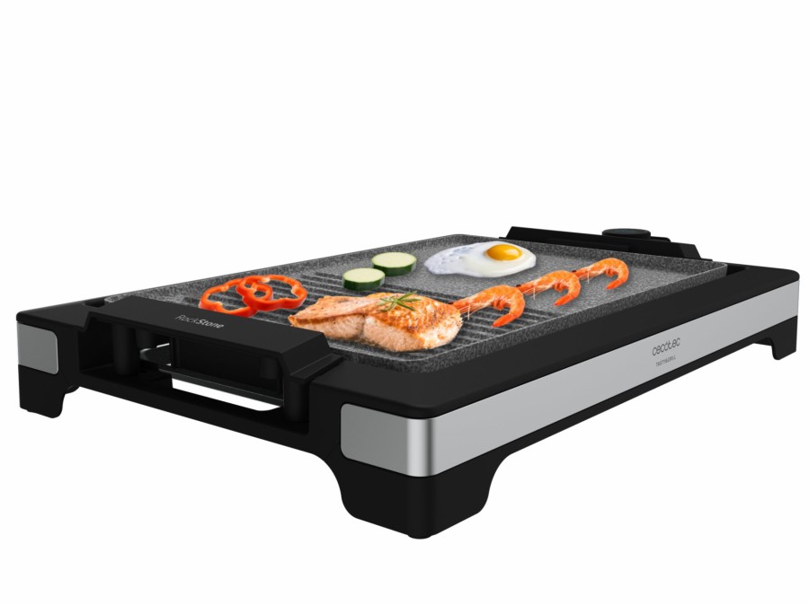 Planchas De Cocina | Cecotec Tasty&Grill 2000 Inox Mixstone Plancha Electrica Cocina 2000 W Cecotec