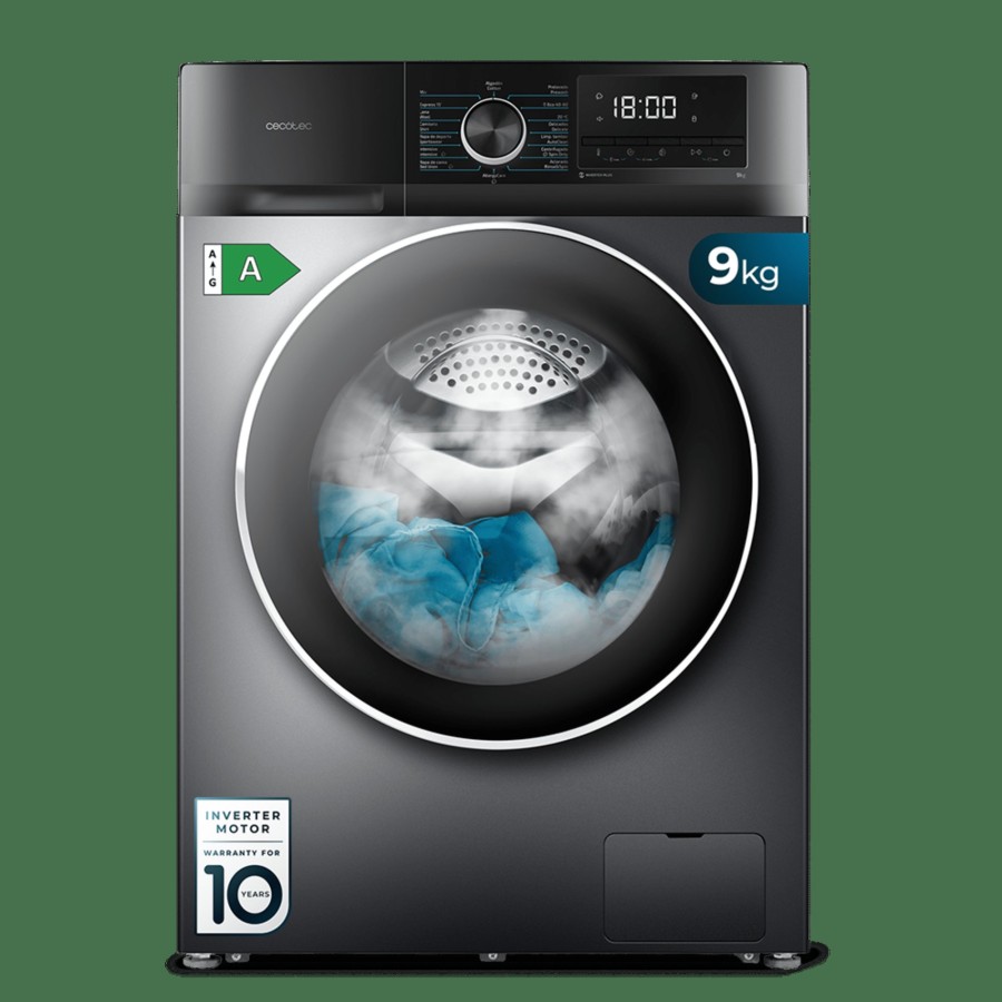 Lavadoras | Cecotec Bolero Dresscode 9500 Inverter Steel A Lavadora De 9 Kg Cecotec