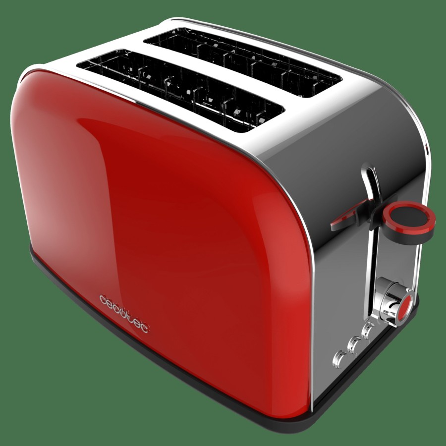 Tostadoras | Cecotec Toastin' Time 850 Red Lite Tostador Vertical Cecotec