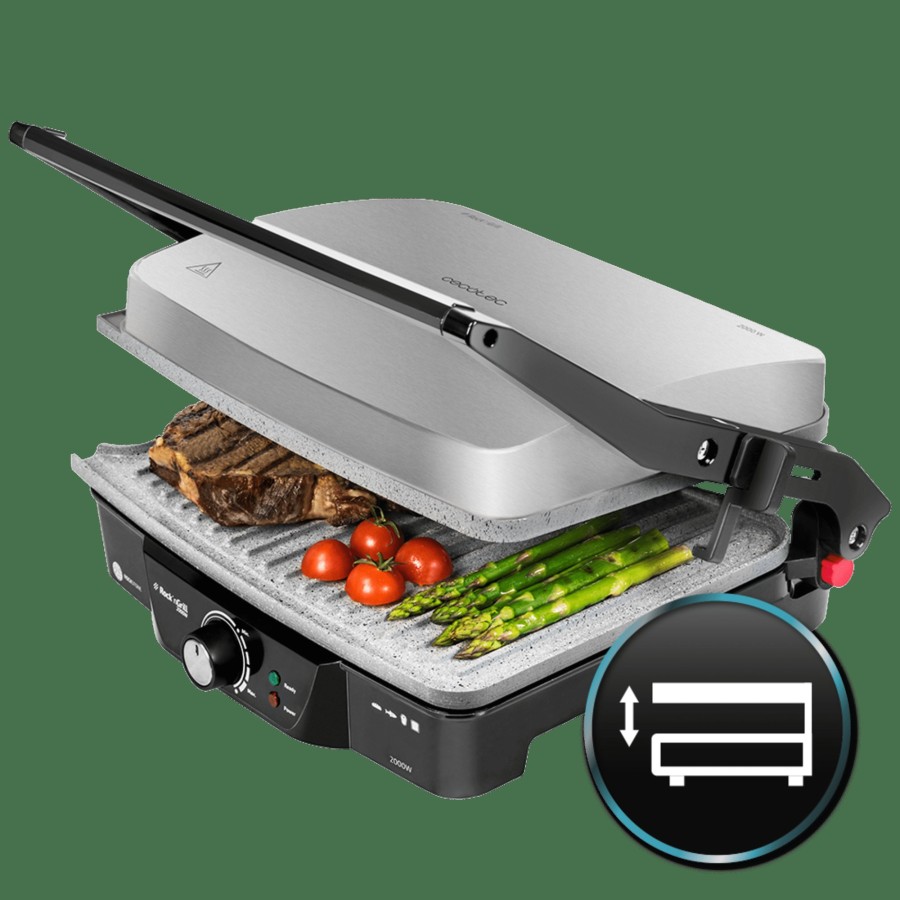 Planchas De Cocina | Cecotec Rock'Ngrill 2000 W Parrilla Electrica 2000W Cecotec