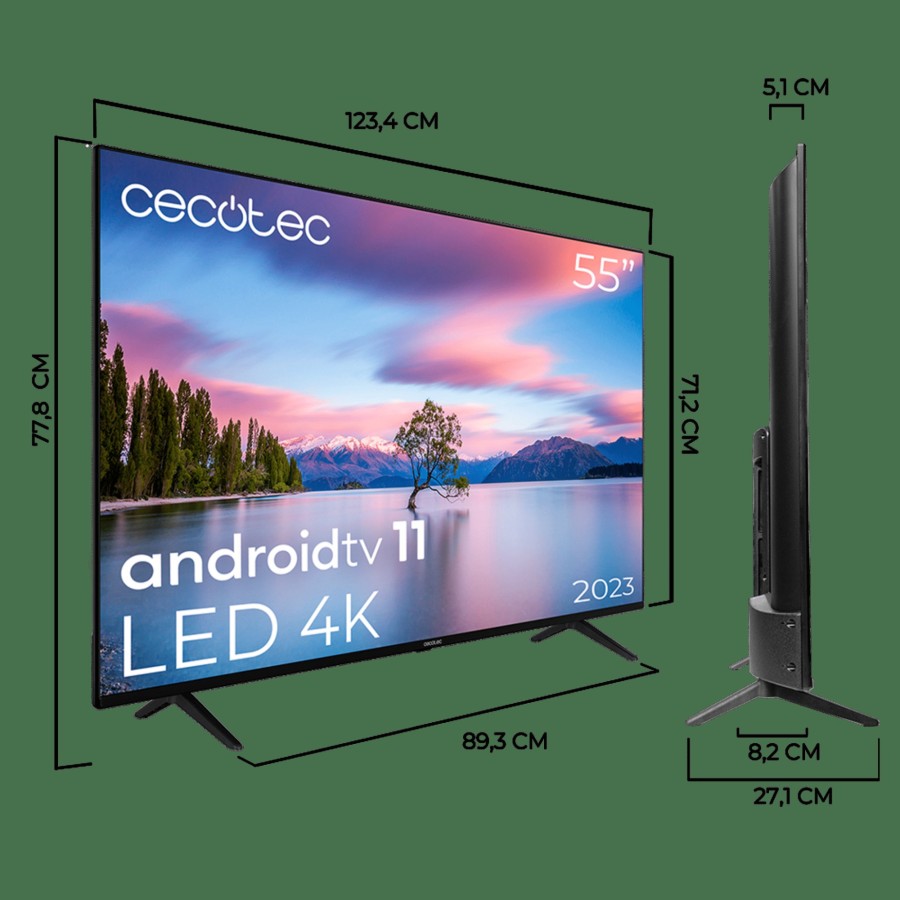 Televisores / Smart Tv | Cecotec Tv Cecotec A1 Series Alu10055S Television Led 55" Smart Tv Cecotec