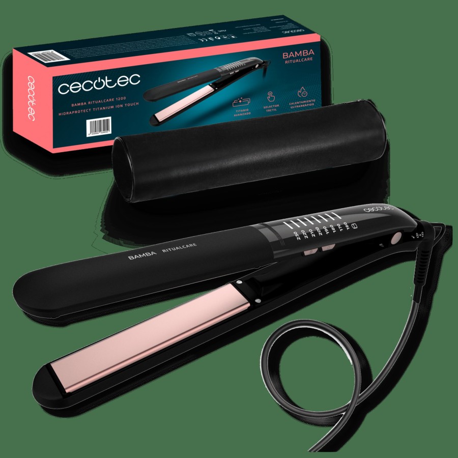 Planchas De Pelo | Cecotec Bamba Ritualcare 1200 Titanium Ion Touch Plancha De Pelo Cecotec