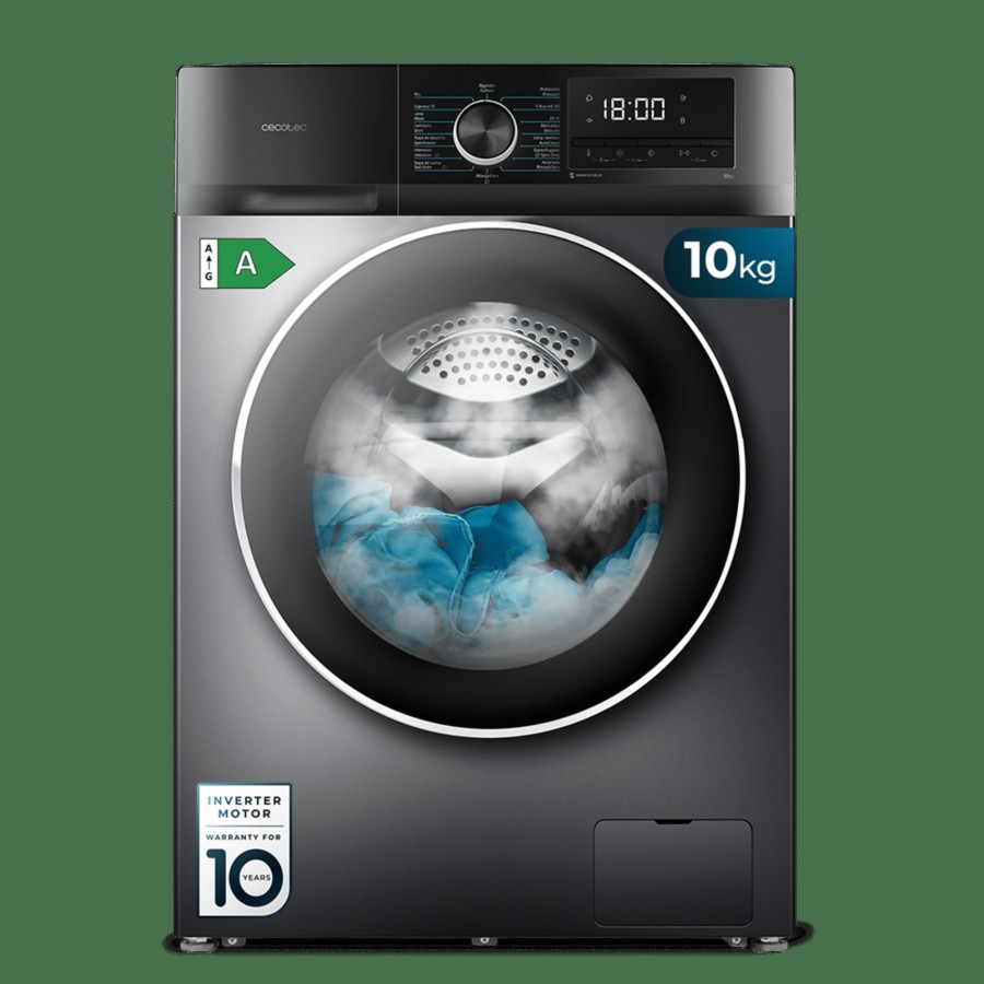 Lavadoras | Cecotec Bolero Dresscode 10500 Inverter Steel A Lavadora 10 Kg Cecotec