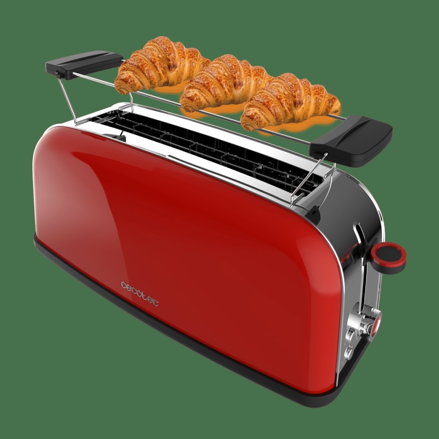 Tostadoras | Cecotec Toastin' Time 850 Red Long Tostador Vertical Cecotec