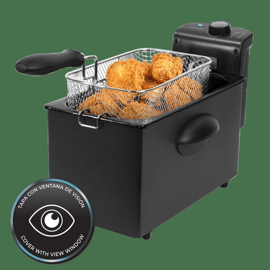 Freidoras Con Aceite | Cecotec Cleanfry 3000 Black Freidora Cecotec