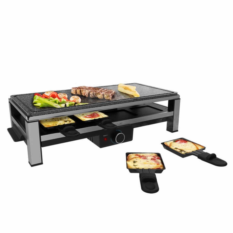 Planchas De Cocina | Cecotec Cheese&Grill 12000 Inox Allstone Raclette Cecotec