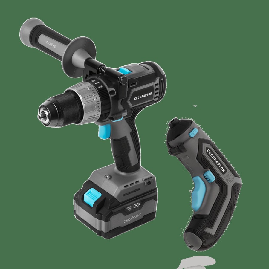 Packs | Cecotec Pack Cecoraptor Perfect Impactdrill 4020 Brushless Ultra + Cecoraptor Perfect Multiwork 360 Ultra Pack Taladro De Impacto Y Destornillador Atornillador Electrico Con Bateria Cecotec