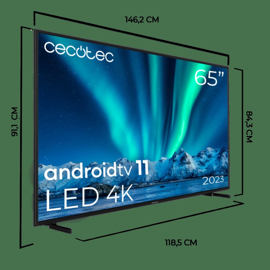 Televisores / Smart Tv | Cecotec Tv Cecotec A Series Alu00165 Television Led 65" Smart Tv Cecotec