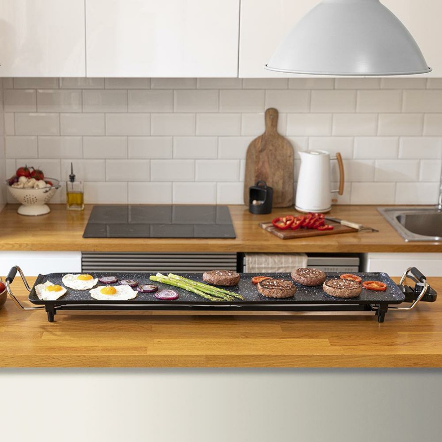 Planchas De Cocina | Cecotec Tasty&Grill 3000 Rockwater Xxl Plancha Electrica Cocina 2400 W Cecotec