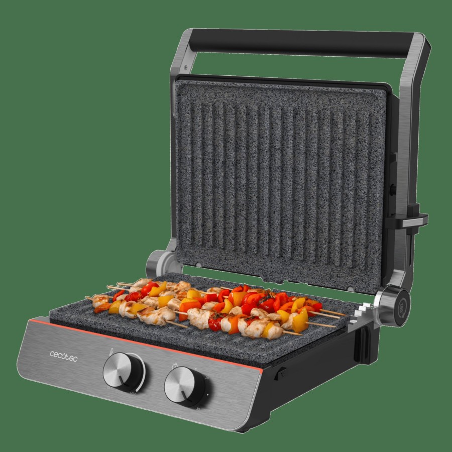 Planchas De Cocina | Cecotec Rock'Ngrill Blaze Neon Parrilla Electrica Cecotec