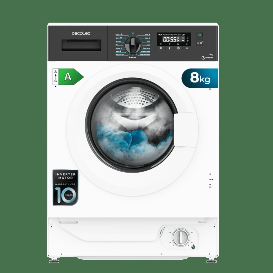 Lavadoras | Cecotec Bolero Dresscode 840 Bi Inverter A Lavadora Integrable De 8 Kg Cecotec