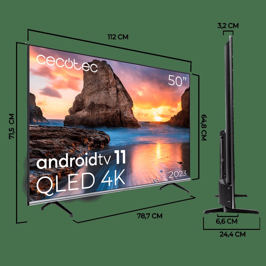 Televisores / Smart Tv | Cecotec Tv Cecotec V1 Series Vqu10050 Television Qled 50" Smart Tv Cecotec