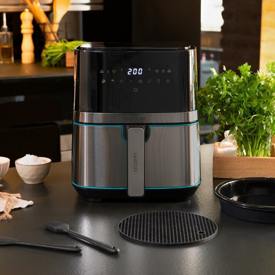 Freidoras Sin Aceite | Cecotec Cecofry Full Inoxblack 5500 Con Accesorios Freidora Sin Aceite. Airfryer Cecotec