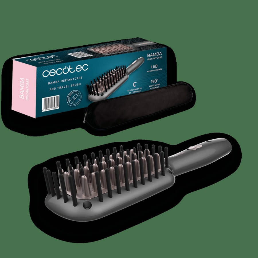 Cepillos Alisadores | Cecotec Bamba Instantcare 400 Travel Brush Cepillo Alisador Cecotec