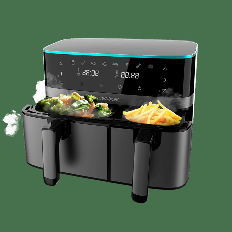 Freidoras Sin Aceite | Cecotec Cecofry Duosize 9000 Freidora De Aire. Freidora Sin Aceite. Air Fryer Cecotec