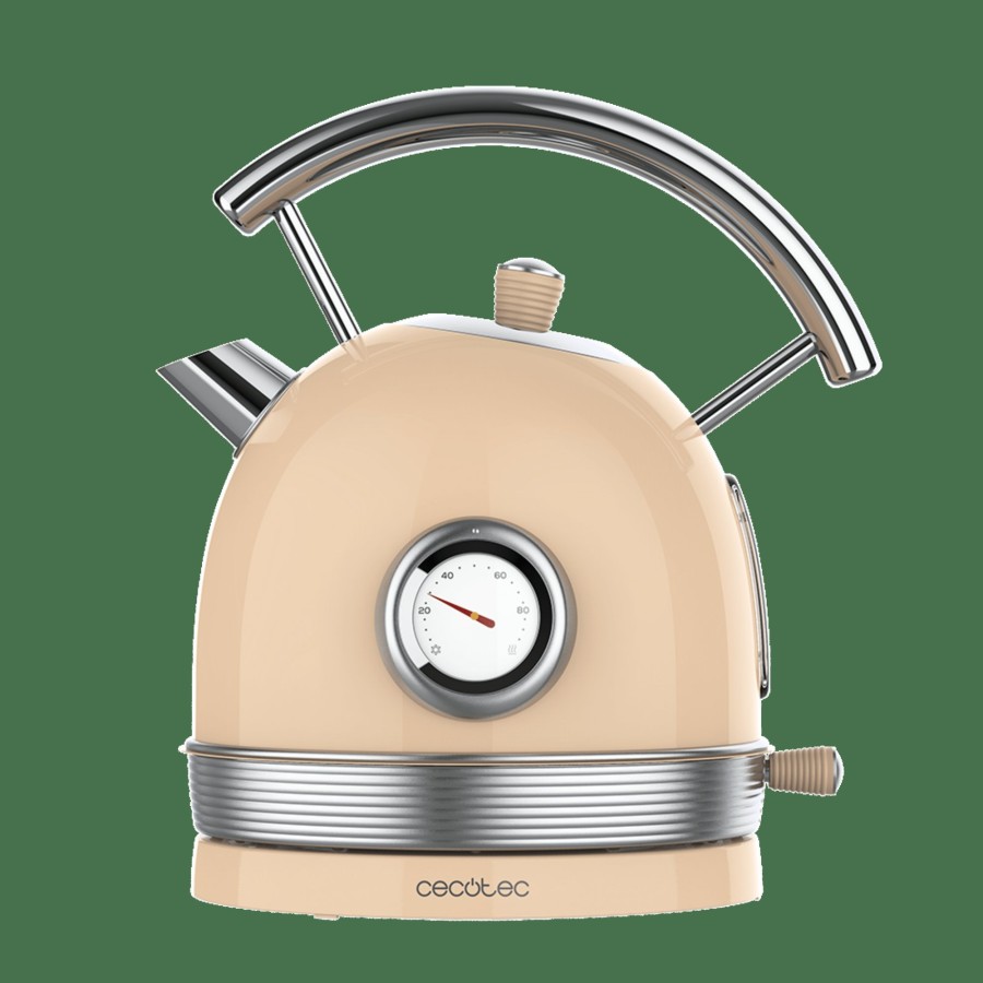 Hervidores | Cecotec Thermosense 420 Vintage Light Beige Hervidor De Agua Cecotec