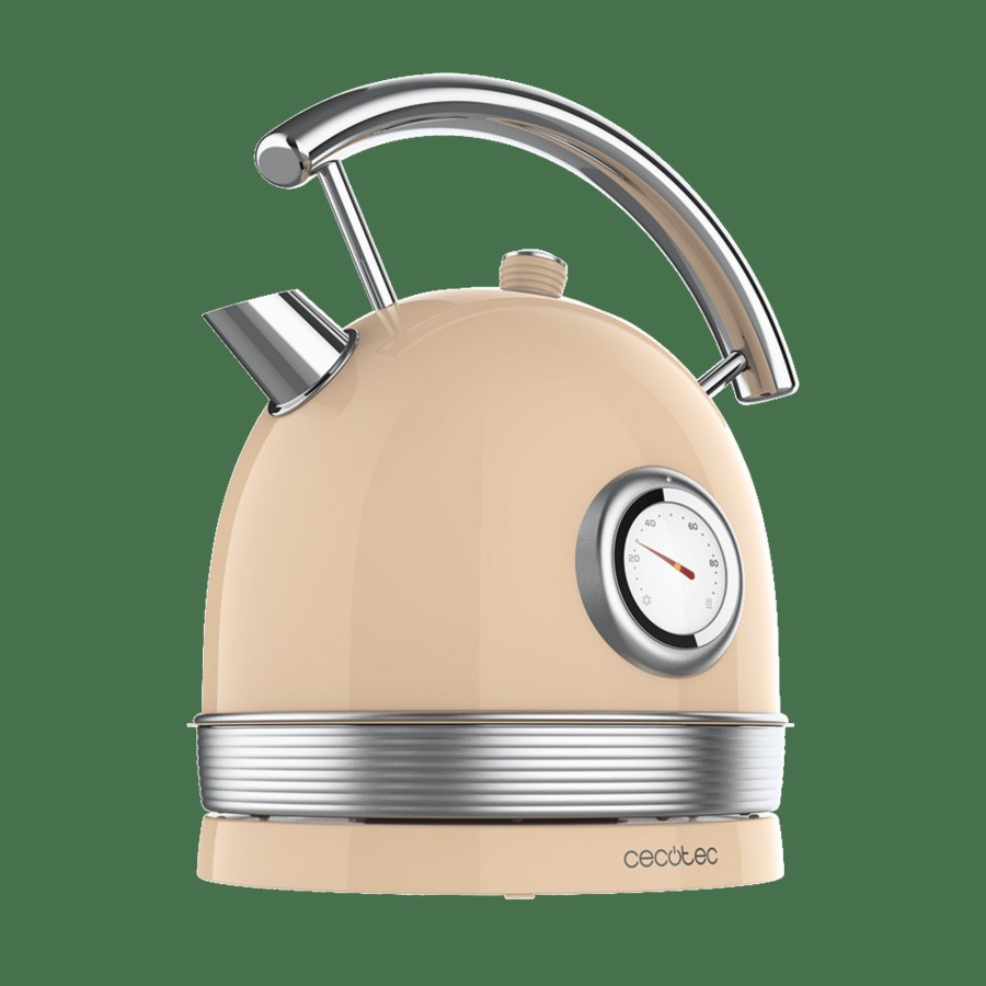 Hervidores | Cecotec Thermosense 420 Vintage Light Beige Hervidor De Agua Cecotec