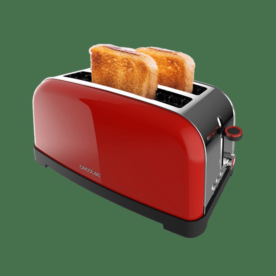 Tostadoras | Cecotec Toastin' Time 1500 Red Lite Tostador Vertical Cecotec