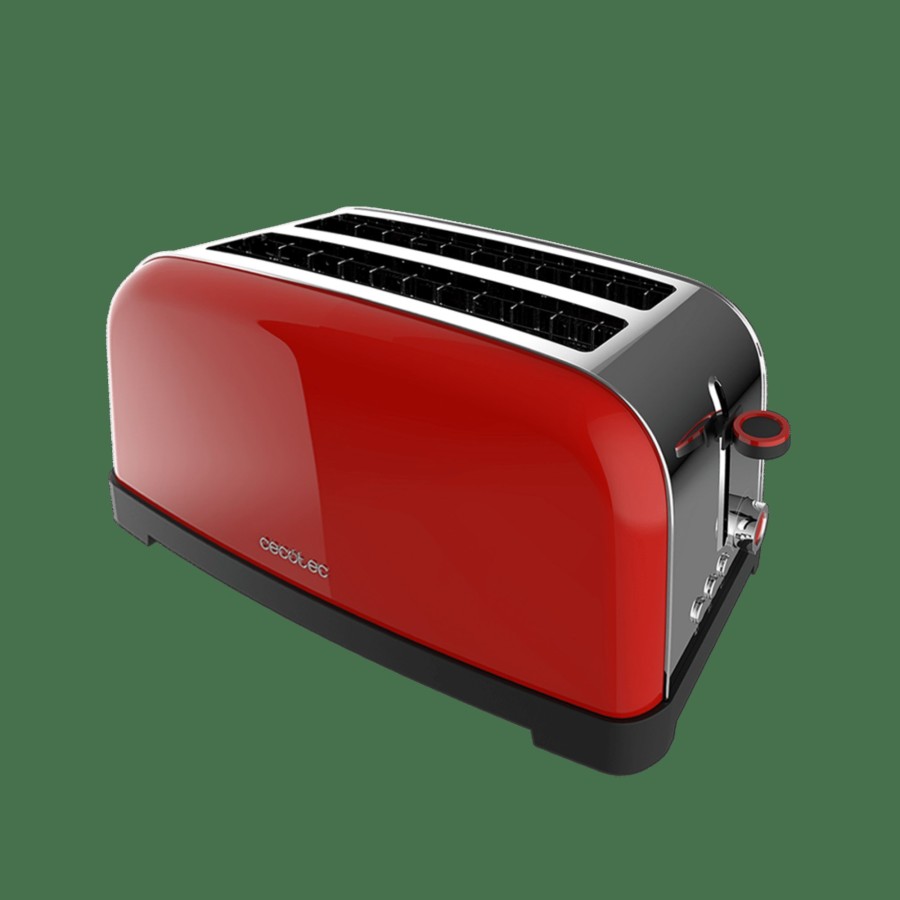 Tostadoras | Cecotec Toastin' Time 1500 Red Lite Tostador Vertical Cecotec