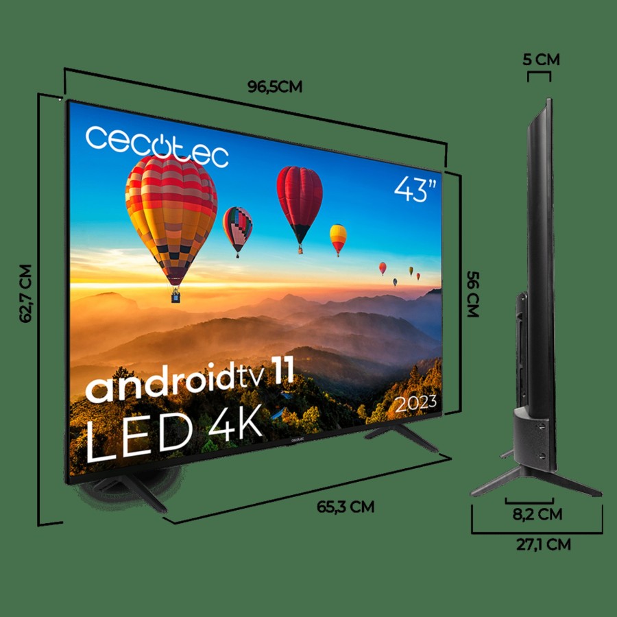 Televisores / Smart Tv | Cecotec Tv Cecotec A1 Series Alu10043Sm Television Led 43" Smart Tv Cecotec