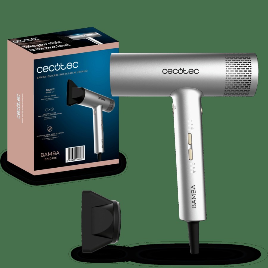 Secadores De Pelo | Cecotec Bamba Ionicare Rockstar Aluminum Secador De Pelo Cecotec