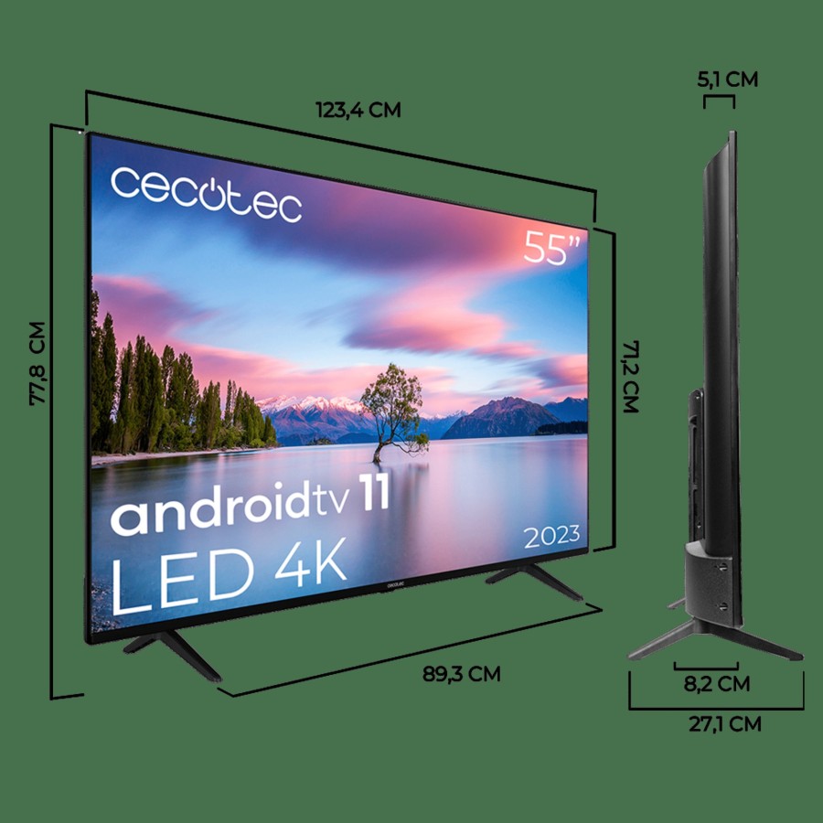 Televisores / Smart Tv | Cecotec Tv Cecotec A1 Series Alu10055 Television Led 55" Smart Tv Cecotec