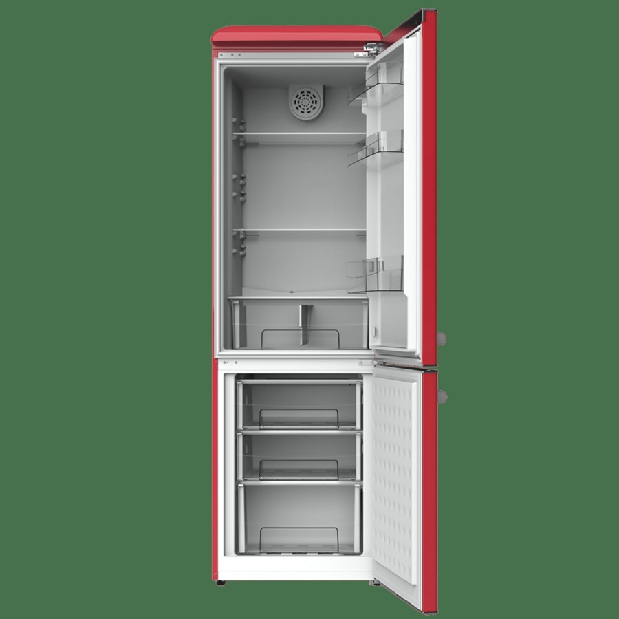 Frigorificos | Cecotec Bolero Coolmarket Combi Origin 300 Red E Frigorifico Retro Combi Cecotec