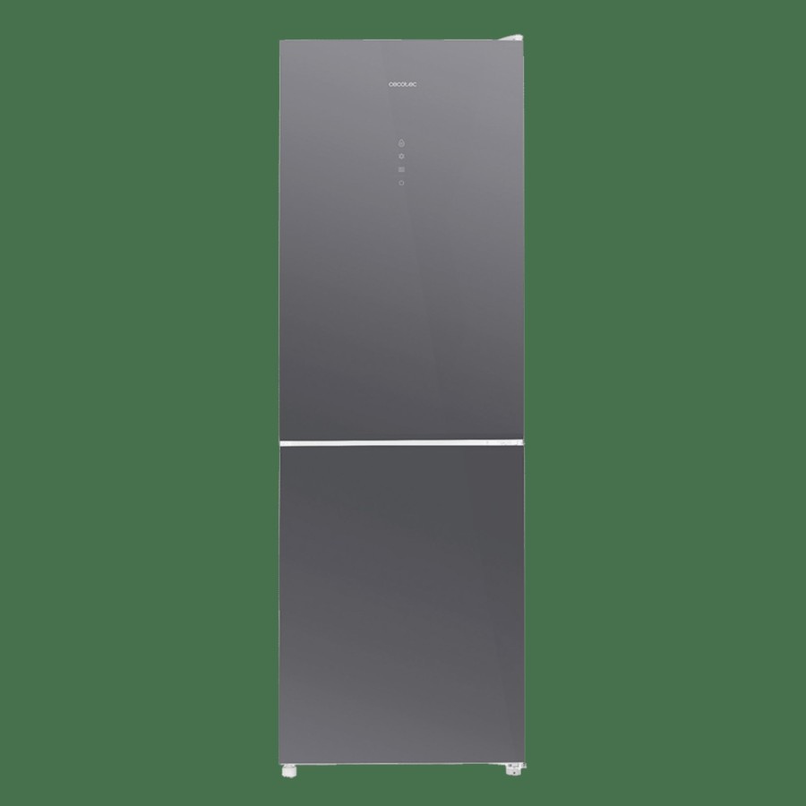 Frigorificos | Cecotec Bolero Coolmarket Combi 322 Glass Grey D Frigorifico Combi Con Nevera Y Congelador Cecotec